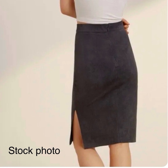 **BNWOT** WILFRED FREE PENCIL VEGAN SUEDE SKIRT - Picture 2 of 12